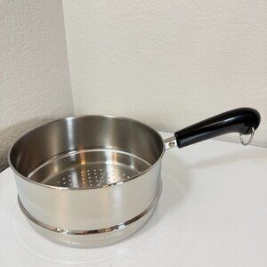 VTG Revere Ware 7in Stainless Strainer/Steamer Insert for 2 & 3 Qt Saucepans EUC